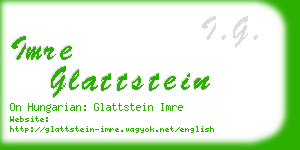 imre glattstein business card
